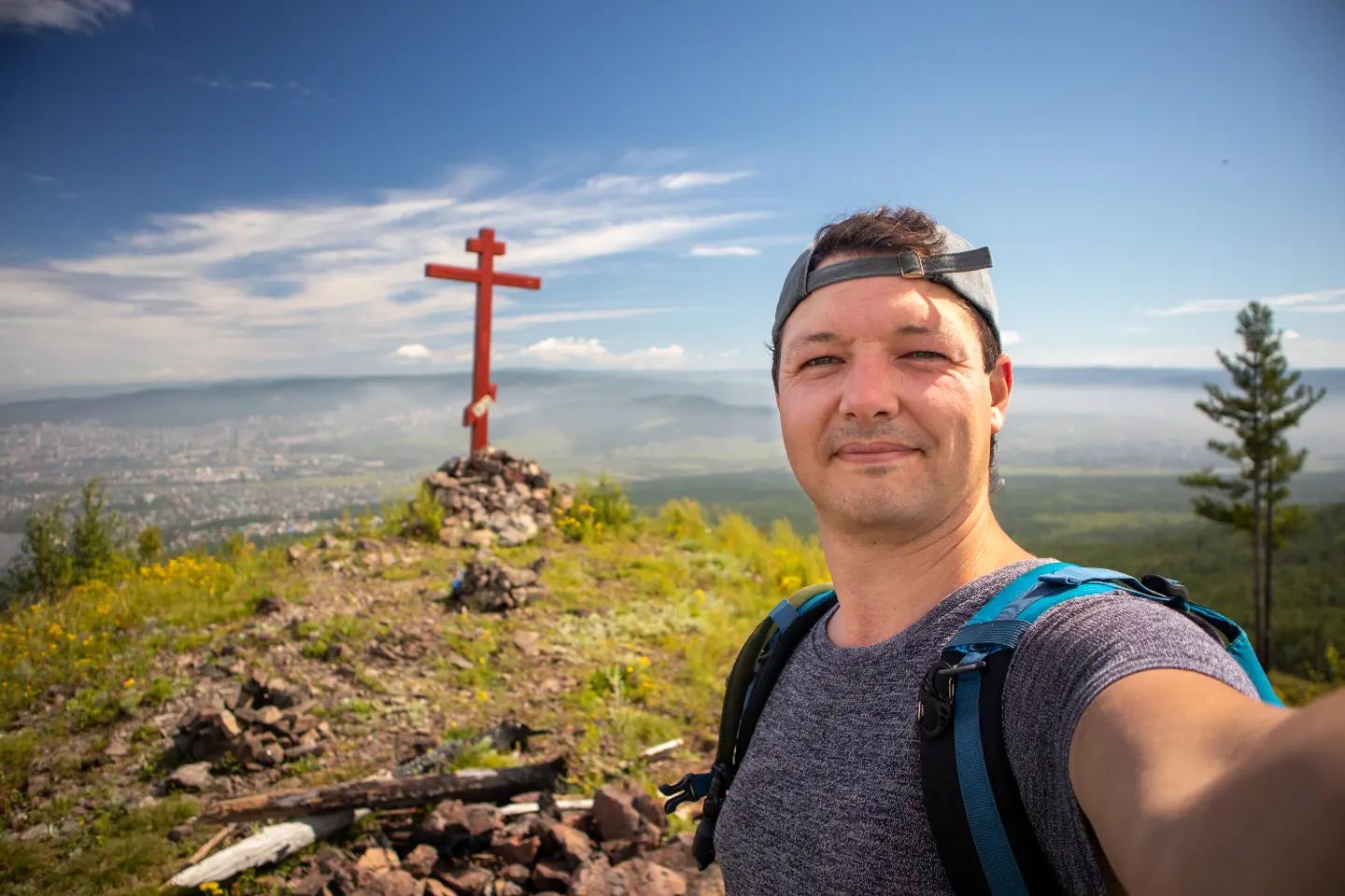 Алексей Забелин на горе Светлая